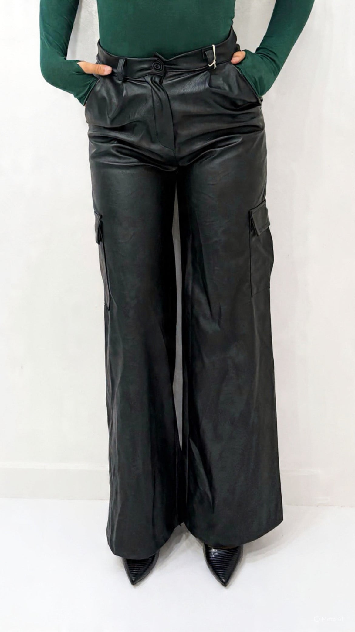 Pantalone in ecopelle