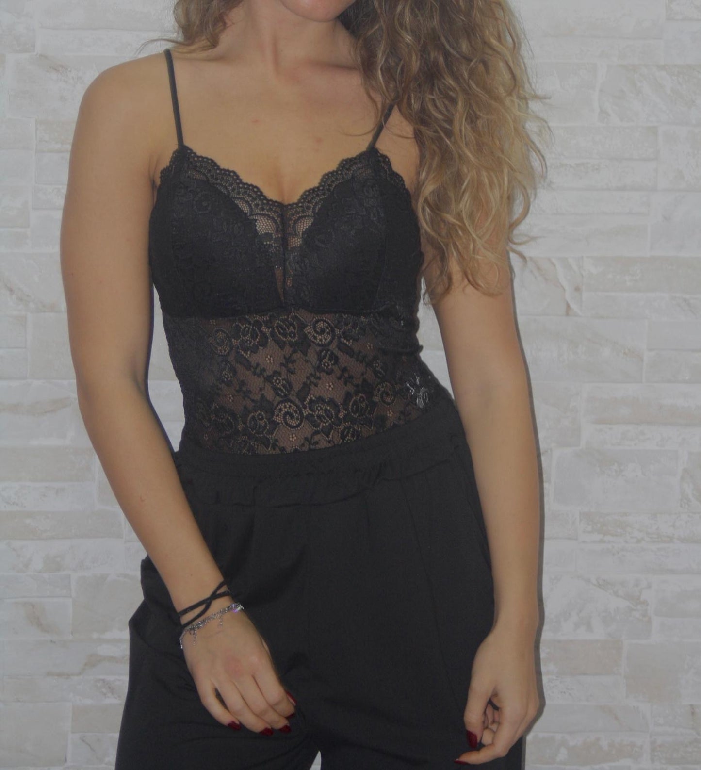 Under jacket in pizzo