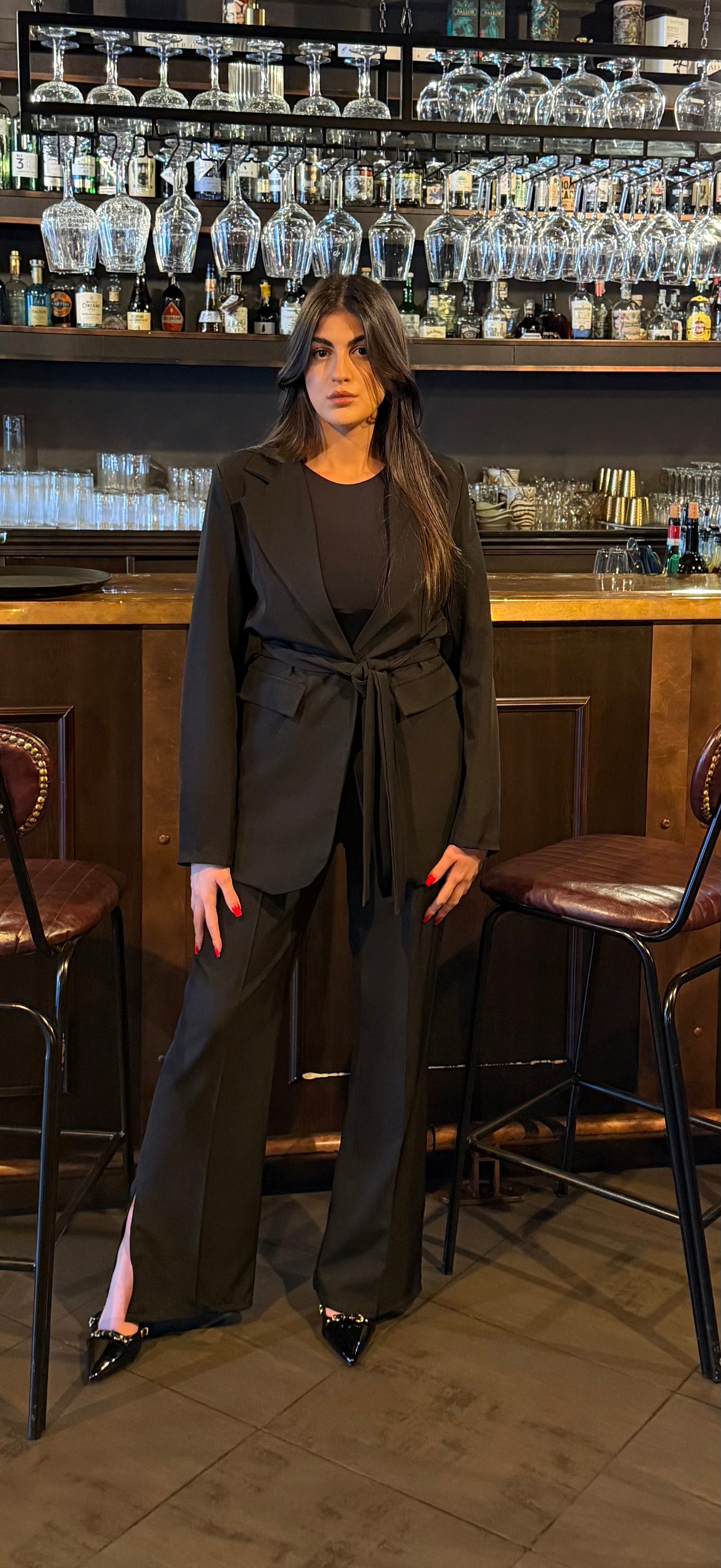 Tailleur Kimono spacco caviglia