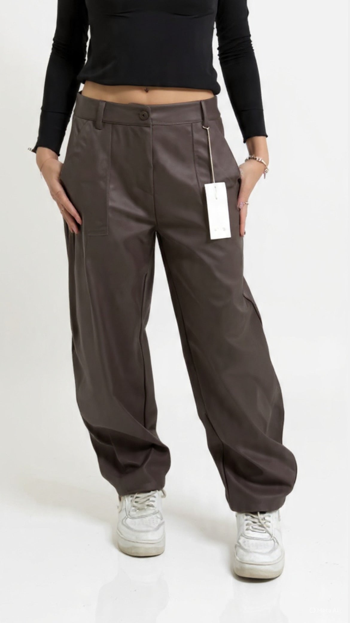 Pantalone in ecopelle