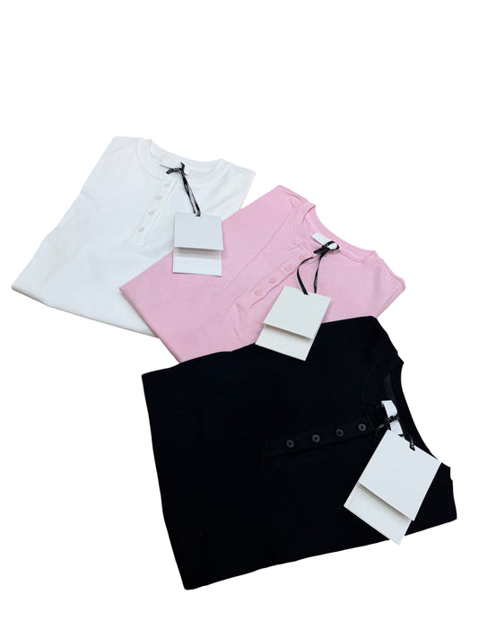 T-shirt bottoncini Lumina