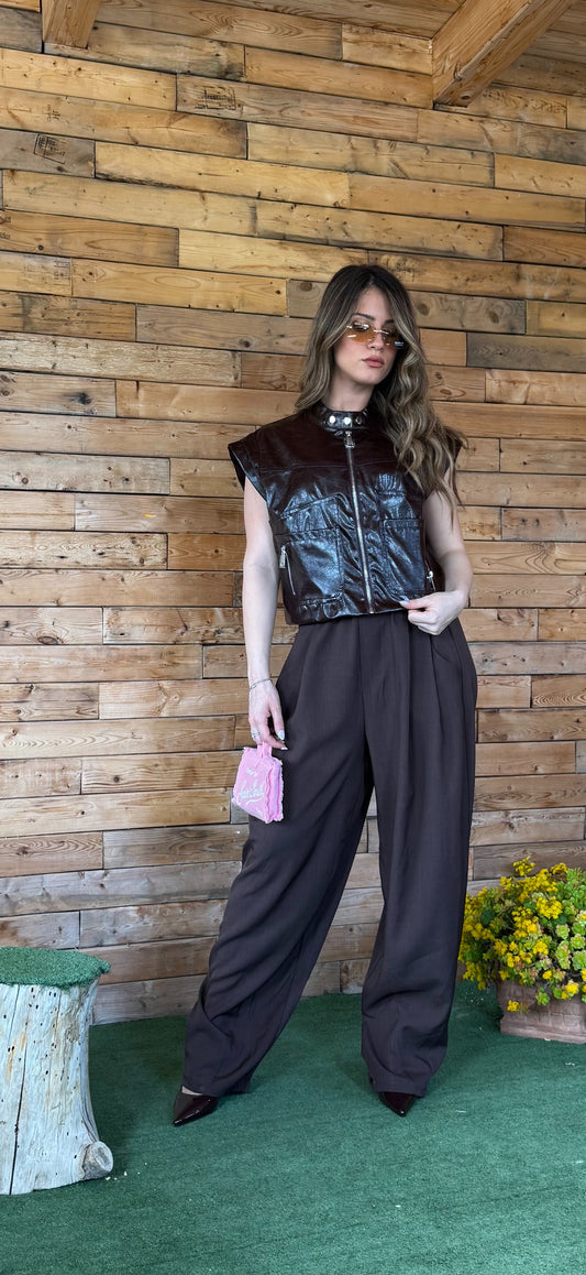 Smanicato in ecopelle foderato all’interno