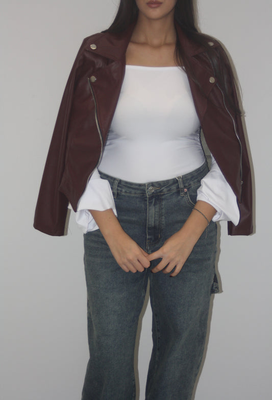 Jacket in ecopelle
