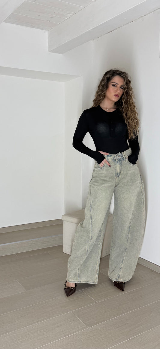 Jeans Ballon Sabbiato