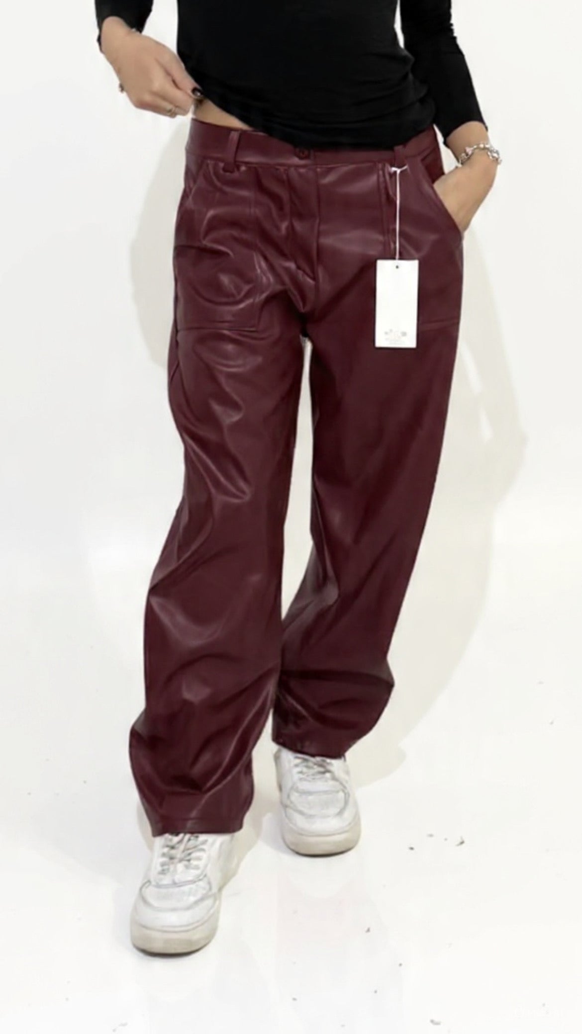 Pantalone in ecopelle